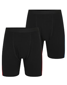 Bigdude 2 Pack Active Boxer Shorts Black